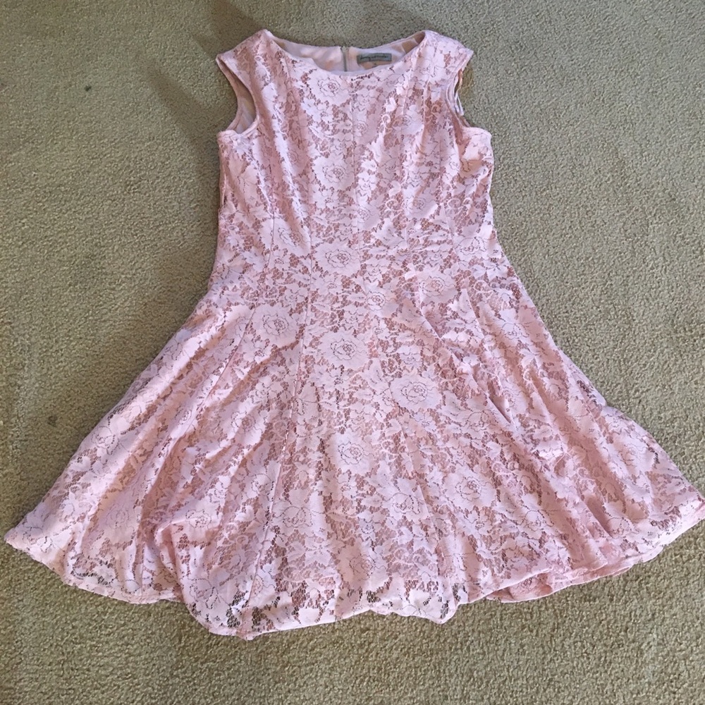 Danny and Nicholes light pink lace dress